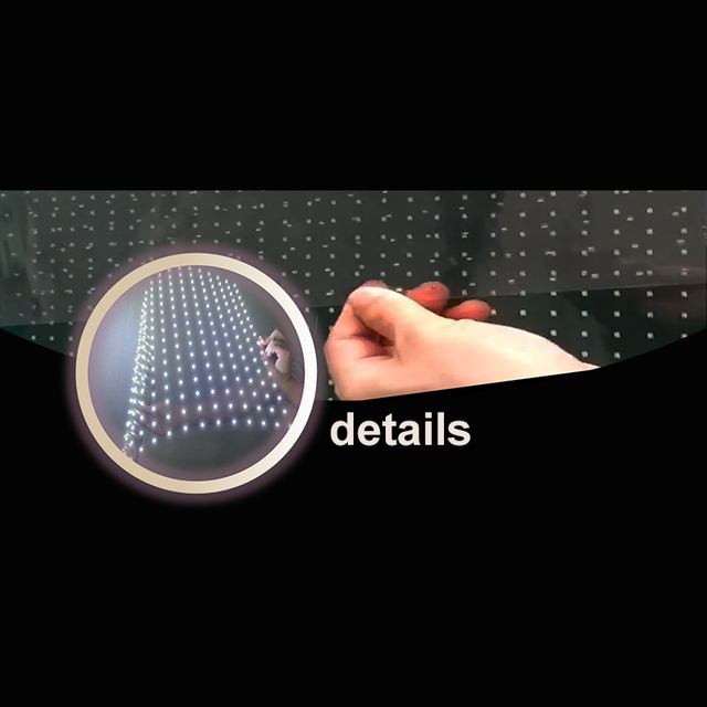 TOALED P10 Flexible Led Film Screen on Shopping Mall Windows Glass Ultra Thin  Led Display Advertising