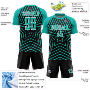 ชุดเสื้อฟุตบอลแบบสั่งทำผ้าแห้งเร็วระบายอากาศเหมาะสำหรับสโมสรลีกและโรงเรียนผู้จัดจำหน่ายชุดฟุตบอลขั้นสูง - Product Image 2