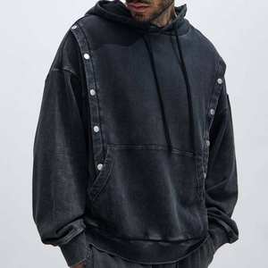 Sweats à capuche pour hommes personnalisés, sweats à capuche surdimensionnés, sweats à capuche vintage délavés à l'acide, fabricants de sweats à capuche streetwear pour hommes - Product Image 1