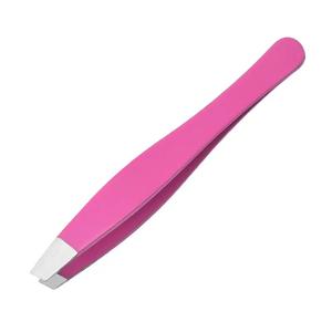 Pince à épiler personnalisée en acier inoxydable à pointe inclinée pour sourcils et cils outil de beauté glissé pour emballage de sac de toilettage des sourcils - Product Image 6