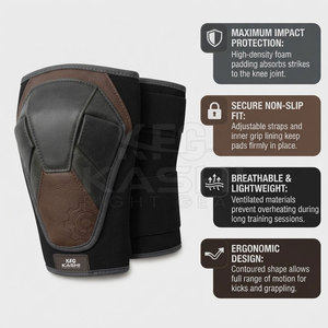Genouillère de boxe durable, légère, respirante et antidérapante avec protection pour le sport, la remise en forme, les arts martiaux et l'utilisation en extérieur - Product Image 4