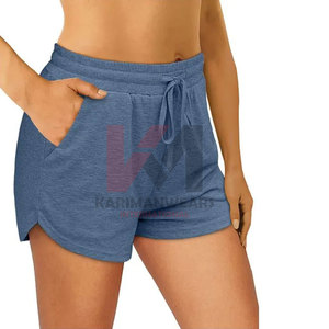 Pantalones cortos de compresión de cinco puntos de cintura alta personalizados bolsillos mujeres entrenamiento Yoga Fitness correr ejercicio funcional pantalones cortos de motorista - Product Image 1