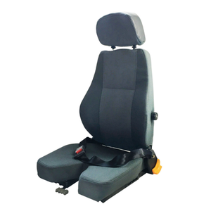 Siège de camion robuste de type V / Siège de conducteur commercial simple avec ceinture de sécurité pour camions légers, fourgonnettes et engins de construction - Product Image 3