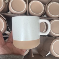 Tazas de Café de Cerámica Clásicas con Diseño Creativo de Puntos, Taza de Café Blanca Mate con Logotipo Personalizado, para Desayuno, Leche, Té, Agua