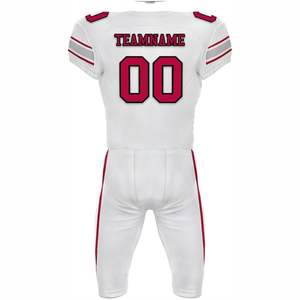 Dernier design de maillot de football américain personnalisé par sublimation, manches courtes, 100% polyester, tissu respirant et anti-humidité - Product Image 2