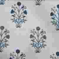 SANVI K HANDICRAFTS Nappe personnalisable en coton 100% véritable, imprimée au bloc à la main style Mughal, avec broderie Aari faite main et motif Buta