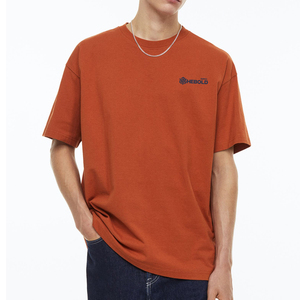 เสื้อยืดผู้ชายผ้าฝ้าย100% ขนาด300กรัมผ้าถักดีไซน์ทึบมีตำแหน่งปักหน้าจอด้านหน้า - Product Image 3