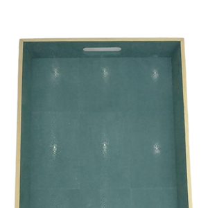 Plateau de service décoratif personnalisé DPC en imitation peau de requin turquoise, décoration de table basse, modèle 013 - Product Image 6