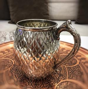 Tasse à bière en cuivre Moscou Mule tasse à café pour bar martelé à la main de haute qualité avec tasse de mule à cocktail polie - Product Image 2