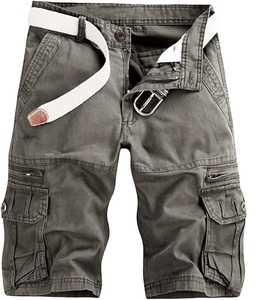 Pantalones cortos de moda para hombre, ropa de calle para entrenamiento de gimnasio, moda informal hasta la rodilla, pantalones cortos Cargo de Color sólido de secado rápido para hombre - Product Image 6