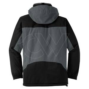 แจ็กเก็ตกันลมของผู้ชายเสื้อกันลมมีคอตั้งและโลโก้ด้านหน้าแบบกำหนดเองระบายอากาศและกันลม - Product Image 6