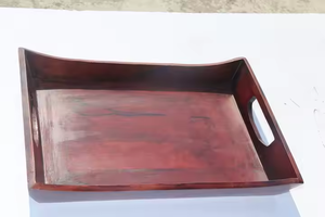 Newly Designed <b>Wooden</b> Serving Tray with <b>Handles</b> for Breakfast or Home Use Hotel Bathroom Tray by decor impex - Product Image 6