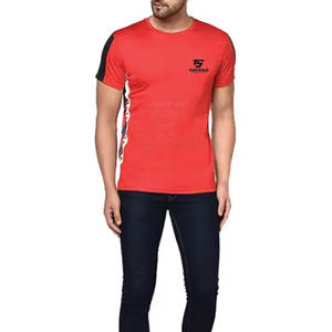 T-shirts de sport pour hommes, à manches courtes, coupe classique, 100% coton, impression personnalisée du logo, vêtements de sport, entraînement, fitness, best-seller - Product Image 2