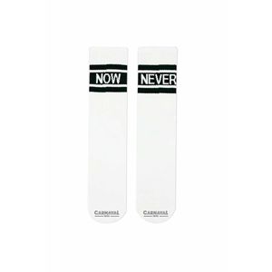 ถุงเท้ากีฬาข้อกลางสีขาวแบบทอสำหรับใส่ในบ้าน Unisex Now Never Printed Back Ankle - Product Image 1