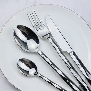 Juego de cubiertos de acero inoxidable con mango plateado para boda, juego de cubiertos Vintage elegante con cuchara y tenedor, cubiertos a la venta, recién llegados - Product Image 3