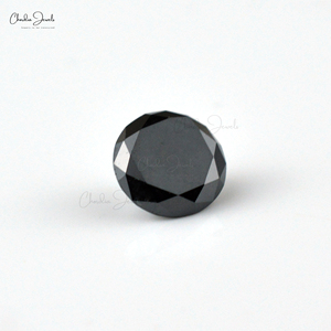 1 Carat Taille 100% Diamant noir naturel en vrac 6mm - 6.5mm Diamant rond taille brillant pour bijoux Prix de gros - Product Image 3