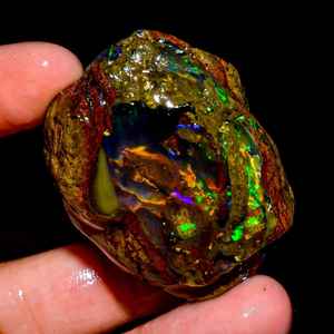 เครื่องประดับทอง18K สำหรับผู้หญิงพลอยสีไฟโอปอลจากเอธิโอเปียธรรมชาติหลากสี - Product Image 3