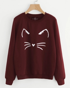 Custom Men's Winter Casual Embroidered Long-Sleeved Crew Neck Pullover 100% Cotton Loose Fit - Product Image 3