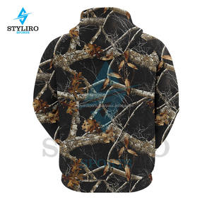 เสื้อฮู้ดปักลายทหารสำหรับล่าสัตว์ในฤดูหนาว คุณภาพสูง ขายส่ง สำหรับผู้ชาย ผลิตจากโพลีเอสเตอร์ 100% - Product Image 4