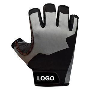 Gants de fitness légers en cuir de qualité supérieure, demi-doigts, antidérapants, avec sangle de poignet réglable, nouveau style, poignet long pour la musculation - Product Image 6