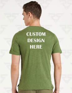 T-shirt personnalisé 100% Premium pur coton vert classique manches courtes bouton style t-shirt été décontracté haute qualité hommes t-shirts - Product Image 5