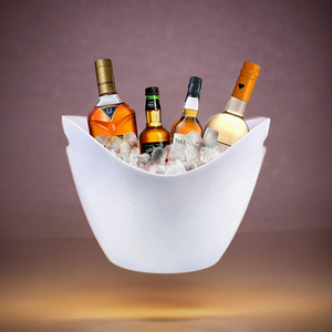 Modern Wave-Rim Boat Shape Acrylic <b>Ice</b> <b>Bucket</b> 5L Ergonomic Design Red Wine Chiller Easy-Grip Handles Crystal Clear for Tub 2026 - Product Image 3