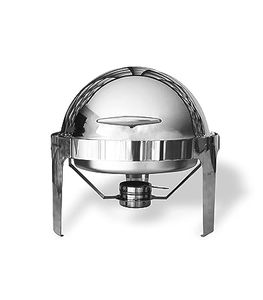 Équipement de restauration commerciale, couvercle en dôme chromé, acier inoxydable poli miroir, luxe, plat à riz pour mariage, buffet, 100 pièces - Product Image 2