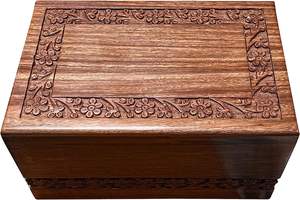 <b>Urns</b> <b>for</b> Human <b>Ashes</b>, Large Adult Size Personalized <b>Wooden</b> Funeral <b>Urn</b> - Product Image 6