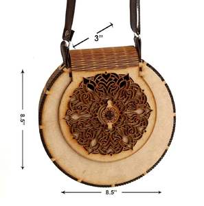 Bolso de Mano de Madera Ecológico con Pulido Suave para Eventos Nocturnos, Bolso de Mano de Madera Artesanal para Colección de Novias y Fiestas - Product Image 2