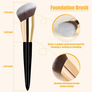 Pennello fondotinta Kabuki morbido e denso setole sintetiche ad angolo <span class=keywords><strong>per</strong></span> lucidatura spazzola <span class=keywords><strong>per</strong></span> <span class=keywords><strong>crema</strong></span> liquida contorno Bronzer fondotinta - Product Image 2