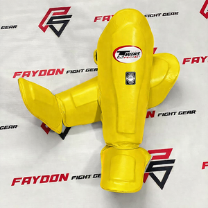 Protectores de Espinilleras para Muay Thai, Color Verde, Personalizados, Precio Económico al por Mayor, Ajustables, para Entrenamiento de Kickboxing y MMA - Product Image 2