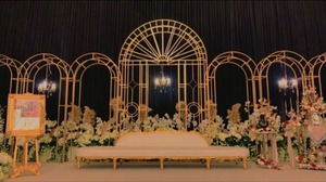Attractive Candle <b>Backdrop</b> Wall or <b>Wedding</b> Stage Top Candle Wall <b>Wedding</b> <b>Backdrop</b> <b>Wedding</b> Gold Metal Candle Wall <b>Backdrop</b> <b>Stand</b> - Product Image 5