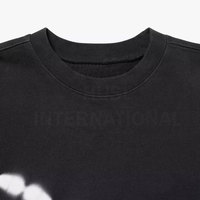 Ensemble deux pièces unisexe personnalisé avec logo, effet délavé, pour l'été et l'hiver, pour hommes et femmes, grandes tailles, pantalon et t-shirt