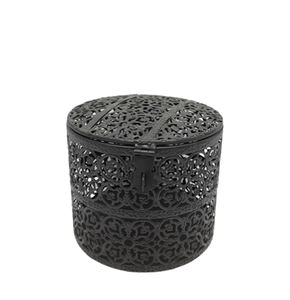 Boîte ronde en aluminium et métal en gros avec boîte de boîtes en métal de nouveau style de couleur dorée en vrac - Product Image 3