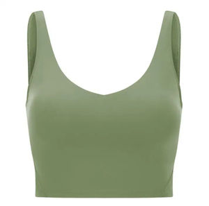 Parche bordado personalizado logotipo al por mayor recortada camiseta de fabricante personalizado de alta calidad crop top Sujetador deportivo para las mujeres - Product Image 3