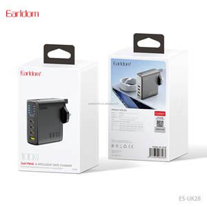 Adaptateur d'alimentation de charge rapide USB-C PD Earldom 100W avec 1 port USB + 3 ports Type-C OTP/OVP 5V/3A Prise EU/UK pour téléphones mobiles - Product Image 6