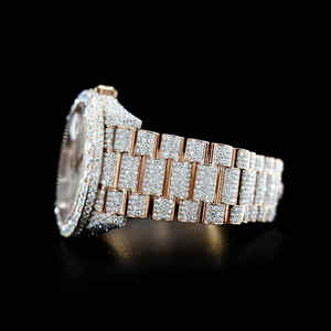 Excelente calidad Iced out VVS Clarity Moissanite Diamond Reloj para hombre Smart Analog Dial Display Hip Hop Style Luxury for New Age - Product Image 4