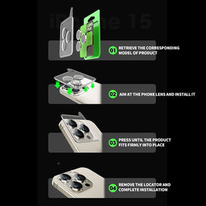 Protection d'objectif d'appareil photo HD en verre pour iPhone 17 Pro Max avec ajustement parfait pour téléphones mobiles - Product Image 3