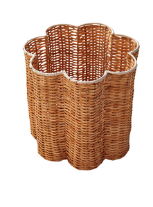 Delightful Lovely Floral <b>Rattan</b> Wastebasket <b>Storage</b> <b>Baskets</b> Best Selling Woven <b>Rattan</b> <b>Storage</b> <b>Basket</b> Made in Vietnam - Product Image 5