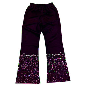 Nouveaux pantalons de survêtement pour hommes pantalons de survêtement empilés avec broderie en strass - Product Image 1