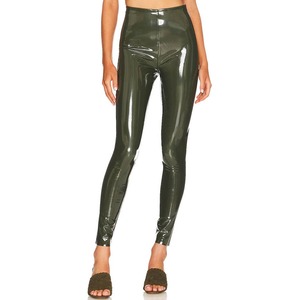 Wholesale High Quality Ladies Leather Stretch Soft <b>Pants</b> Custom Pockets Loose Pu Leather <b>Pants</b> <b>Women</b> - Product Image 6