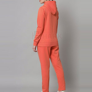 เสื้อวอร์มสั้นสำหรับผู้หญิงผ้าคอตตอน100% มีฮู้ดตัวยาวลำลองตกแต่งสีทึบฤดูร้อนดีไซน์ล่าสุดผู้ผลิตปากีสถาน - Product Image 4