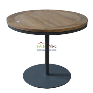 Cattalina Elegant Minimalist Modern <b>Round</b> Grey Wood Bar <b>Table</b> for Villa Living Room Dining Outdoor Furniture Use Hotels - Product Image 4
