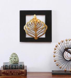 การจัดแสดงภายในบ้านศิลปะผนังสีทองตกแต่งบ้านโลหะภายในห้องนั่งเล่นศิลปะแขวนของขวัญบ้านโชว์รูมสำหรับสำนักงาน - Product Image 4