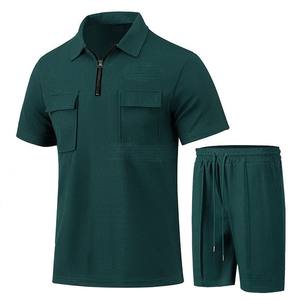 ชุดกางเกงขาสั้นผู้ชายผ้าฝ้ายระบายอากาศได้ดีดีไซน์ใหม่ - Product Image 1