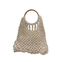 Bolso de Mano Vintage para Mujer con Dos Asas, Cierre Abierto y Forro de Algodón