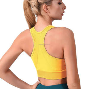 Soutien-gorge de sport confortable sans couture à dos nageur, maintien fort, rembourrage respirant, yoga, jogging, taille moyenne, sans armatures, tailles plus - Product Image 2