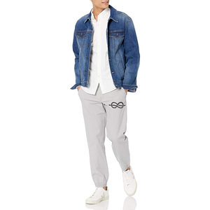 Pantalones Deportivos Casuales para Hombre, Corte Recto, Transpirables, de Lona, para Correr, Estilo Jogger, para Invierno - Product Image 1