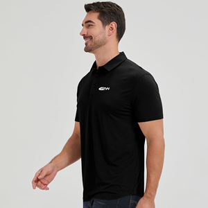 Camisas de Golf Premium para Hombre, 100% Algodón, con Logotipo Bordado Personalizado, Estampado, Casual, Sólido, Transpirable, Manga Corta, 200g - Product Image 3