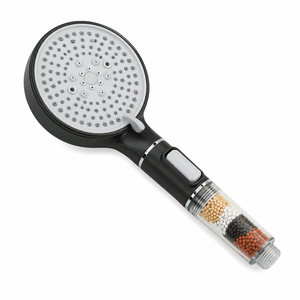 Ensemble de douche à main haute pression avec filtre, en acier inoxydable, pour salle de bain, économie d'eau, avec support mural et rail - Product Image 6